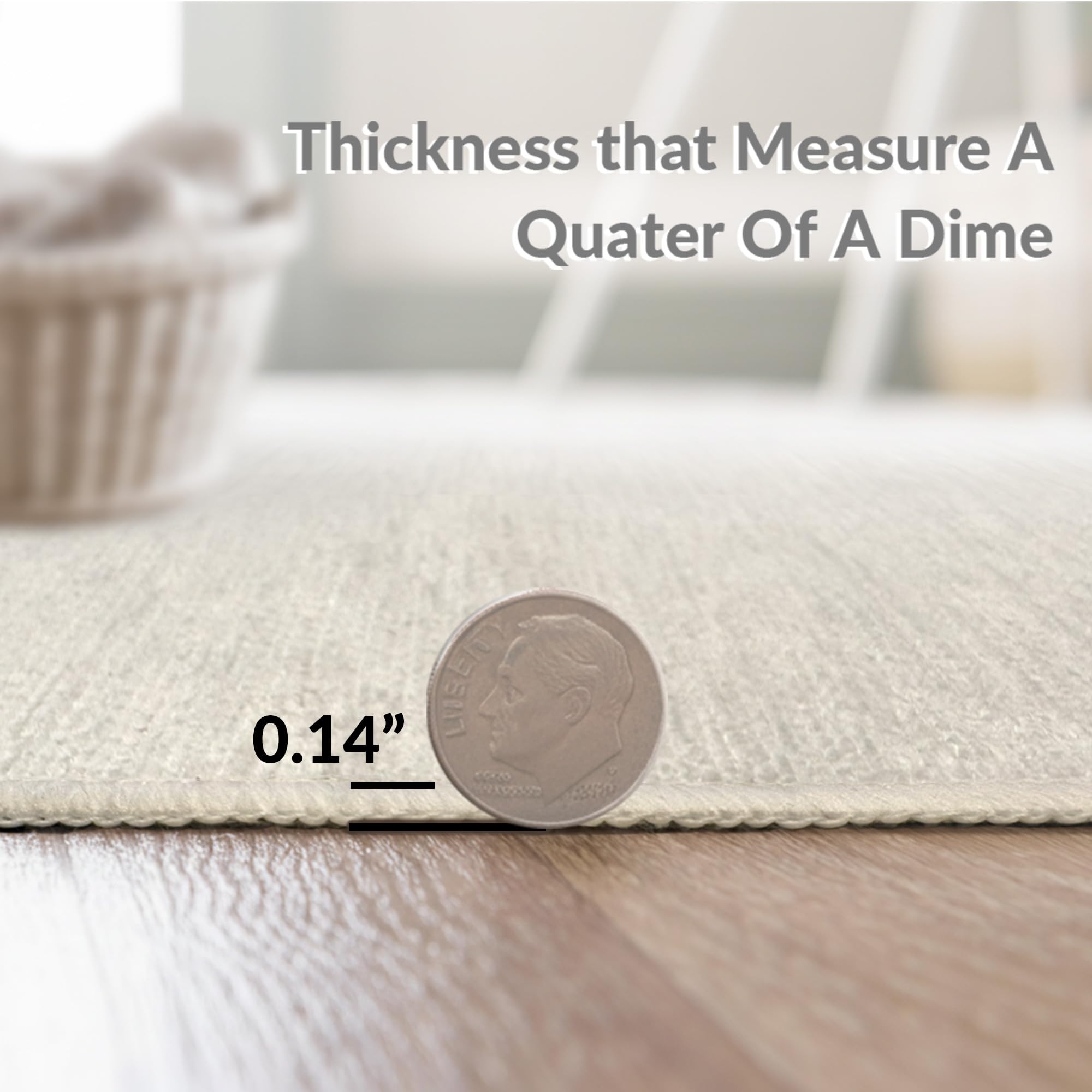 Abstract Beige Curved Stripes Rug