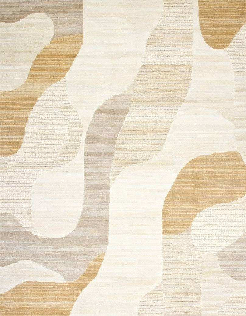 Abstract Organic Striped Pattern Rug