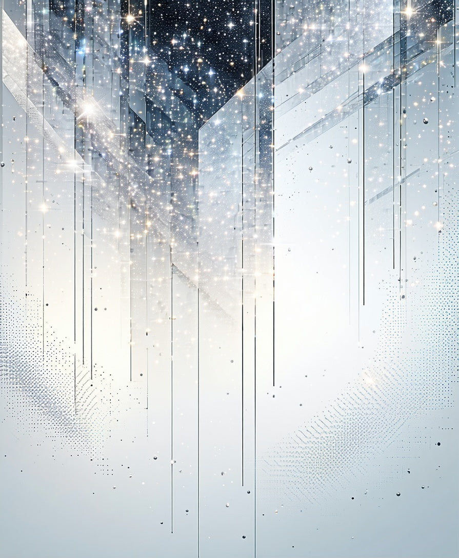 Abstract Geometric Sparkle Design Rug