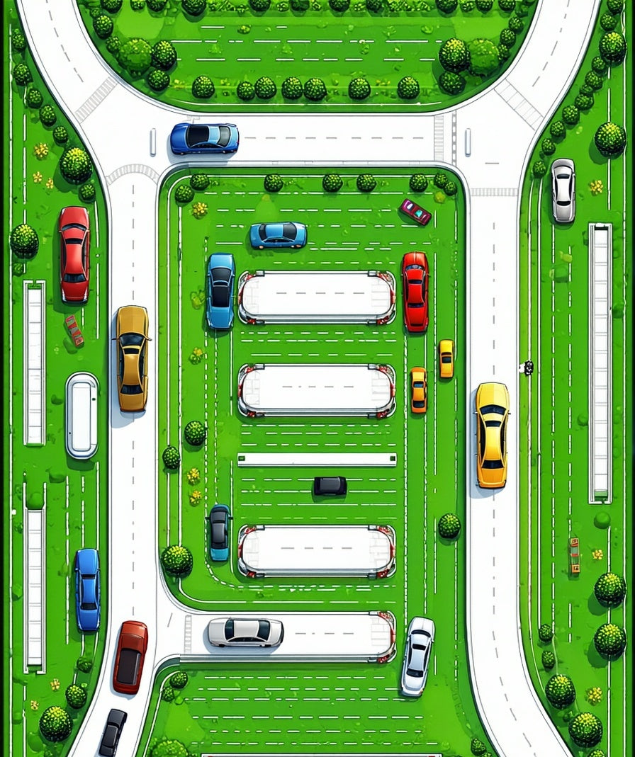 Abstract Cartography Urban Cityscape Pattern Rug