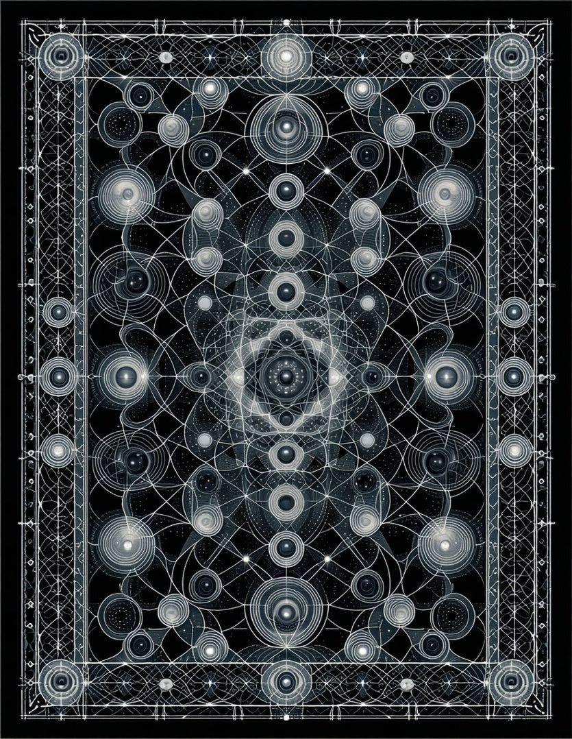 Abstract Geometric Circular Patterns Rug