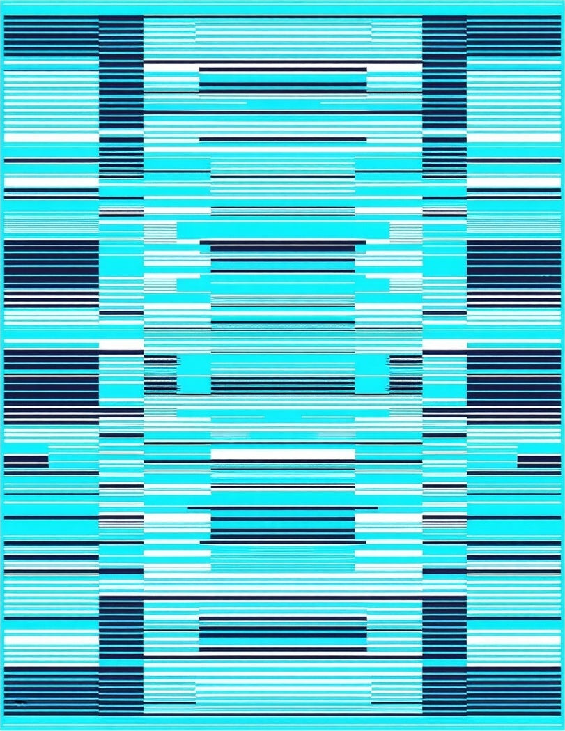 Abstract Geometric Stripe Design Rug