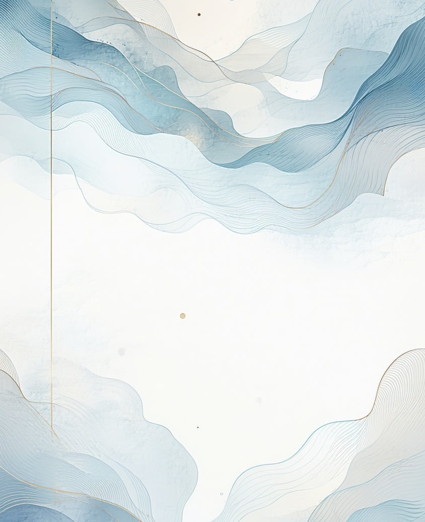 Abstract Blue Wave Flow Pattern Rug