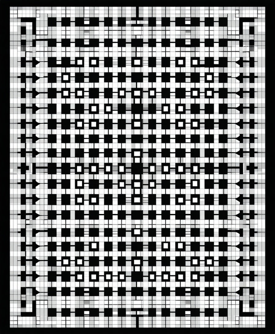 Abstract Geometric Square Pattern Design Rug