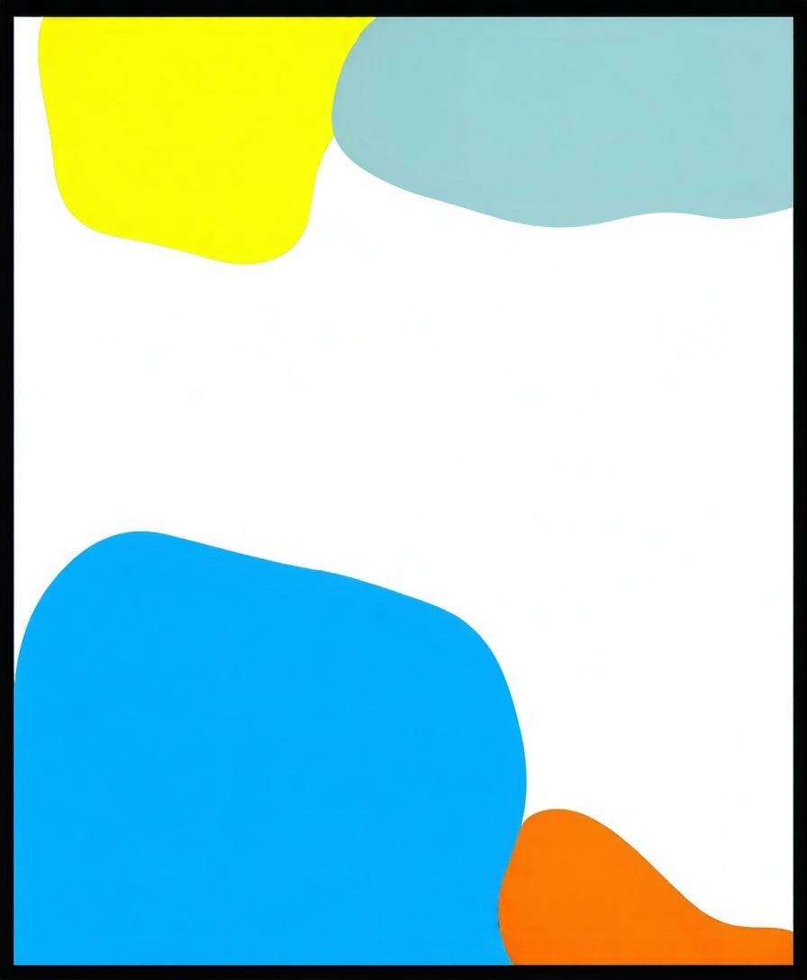 Abstract Blobs Bright Color Pattern Rug