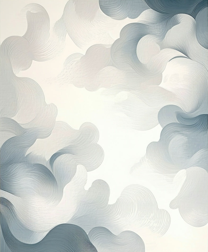 Abstract Cloudscape Swirls Design Rug