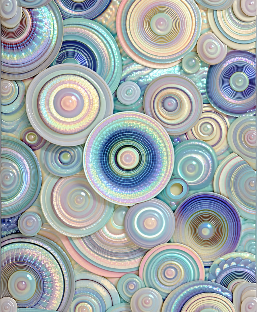 Abstract Circular Pastel Pattern Rug