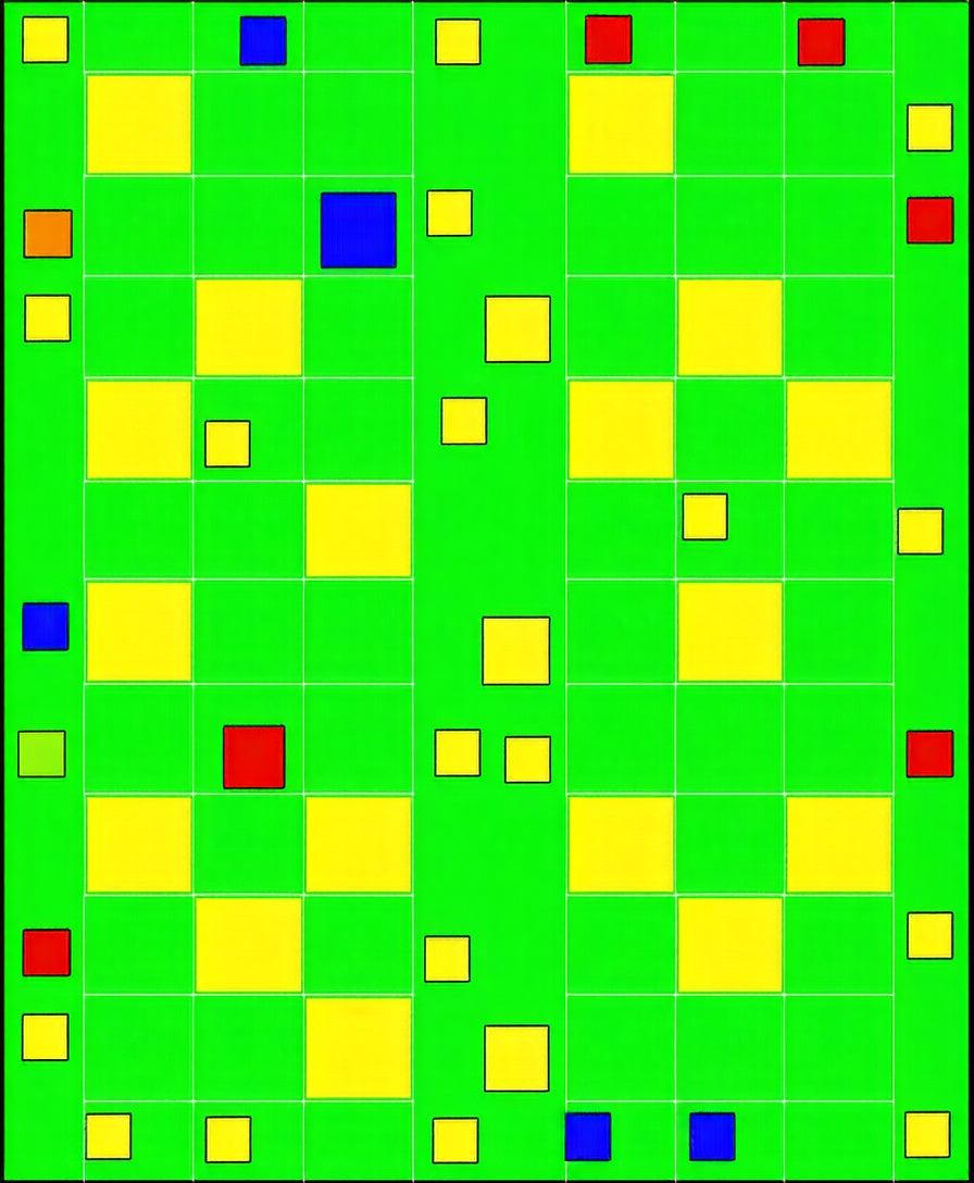 Abstract Geometric Blocks Rug