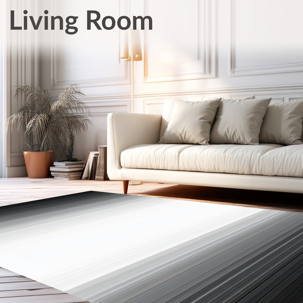 Abstract Gradient Striped Pattern Rug
