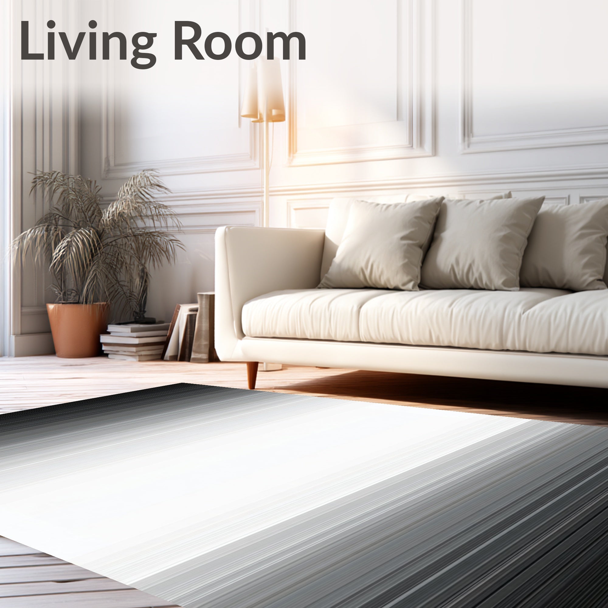 Abstract Gradient Striped Pattern Rug