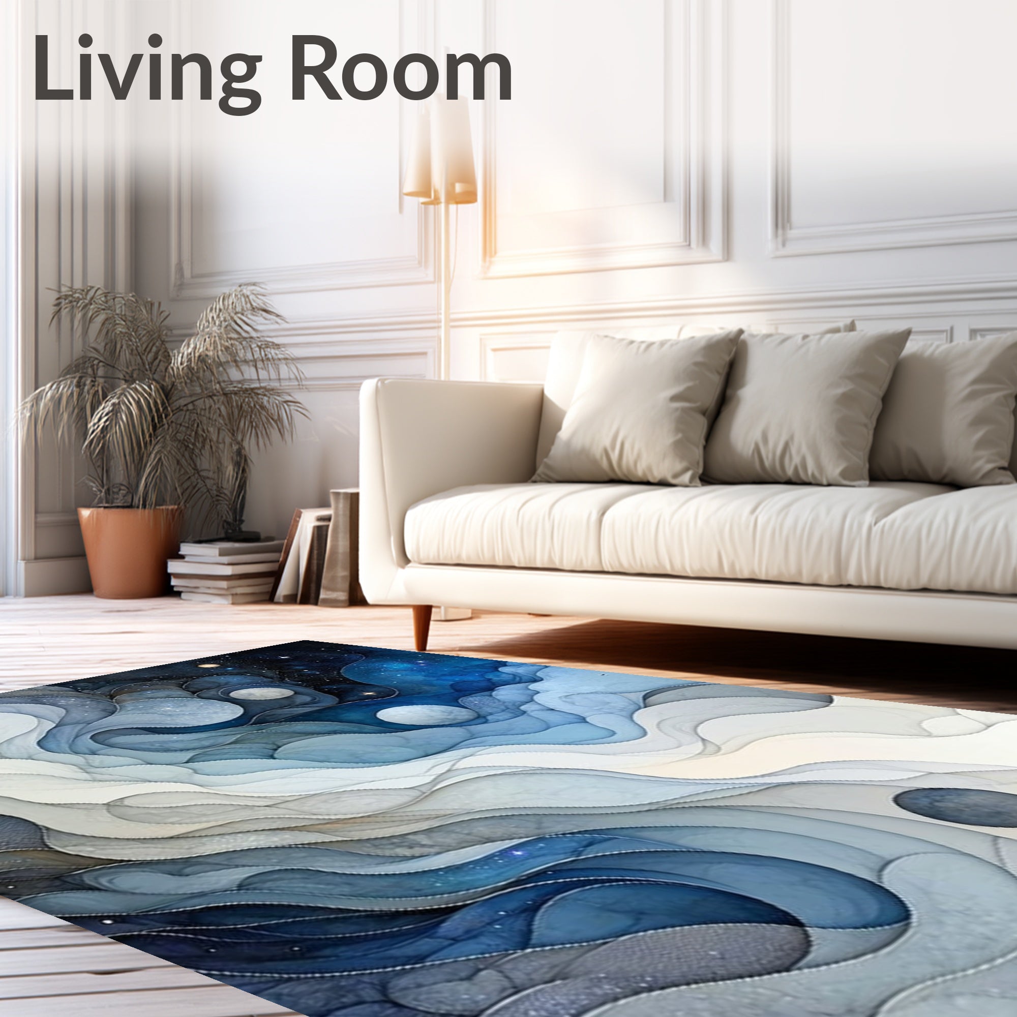 Abstract Nebula Swirl Pattern Rug