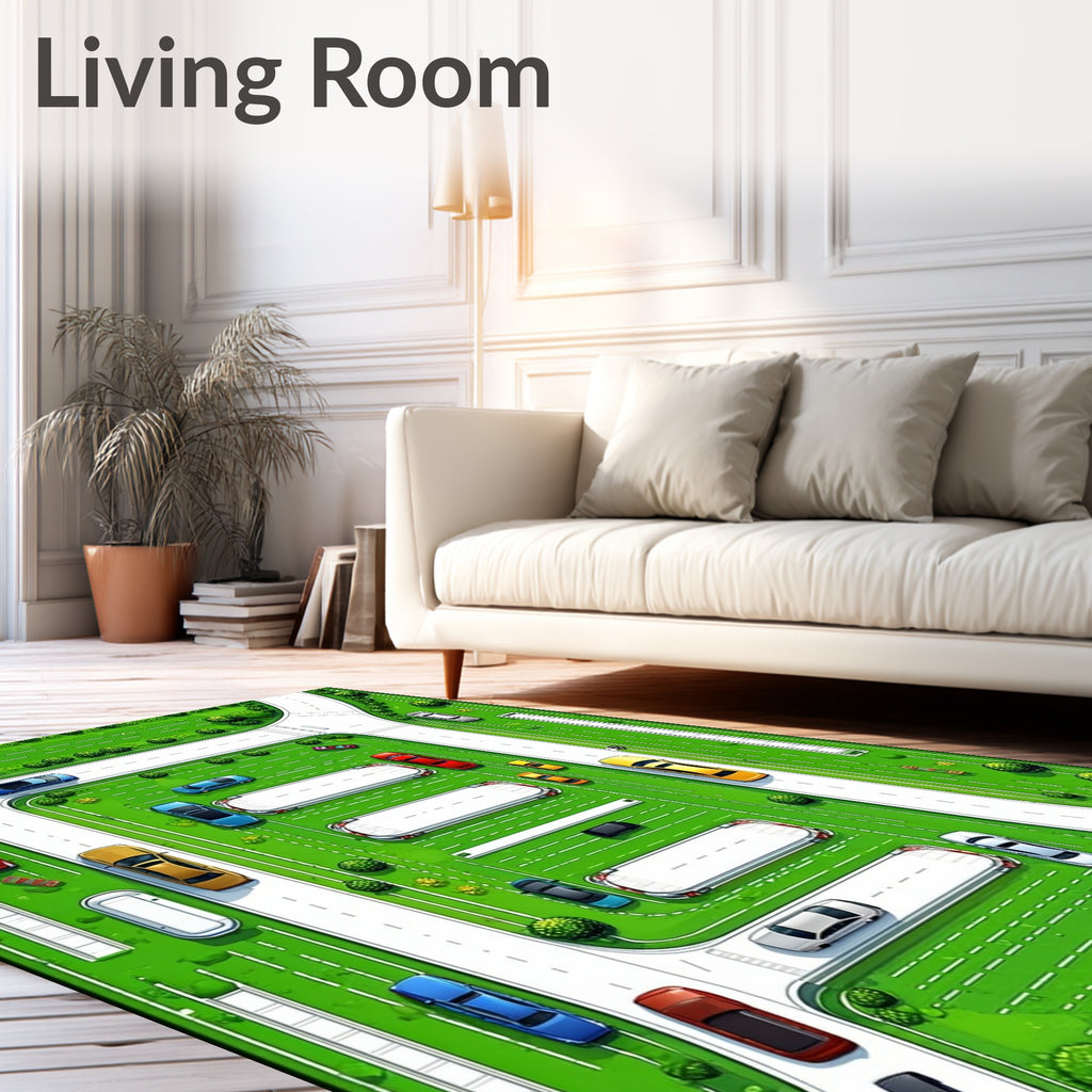 Abstract Cartography Urban Cityscape Pattern Rug