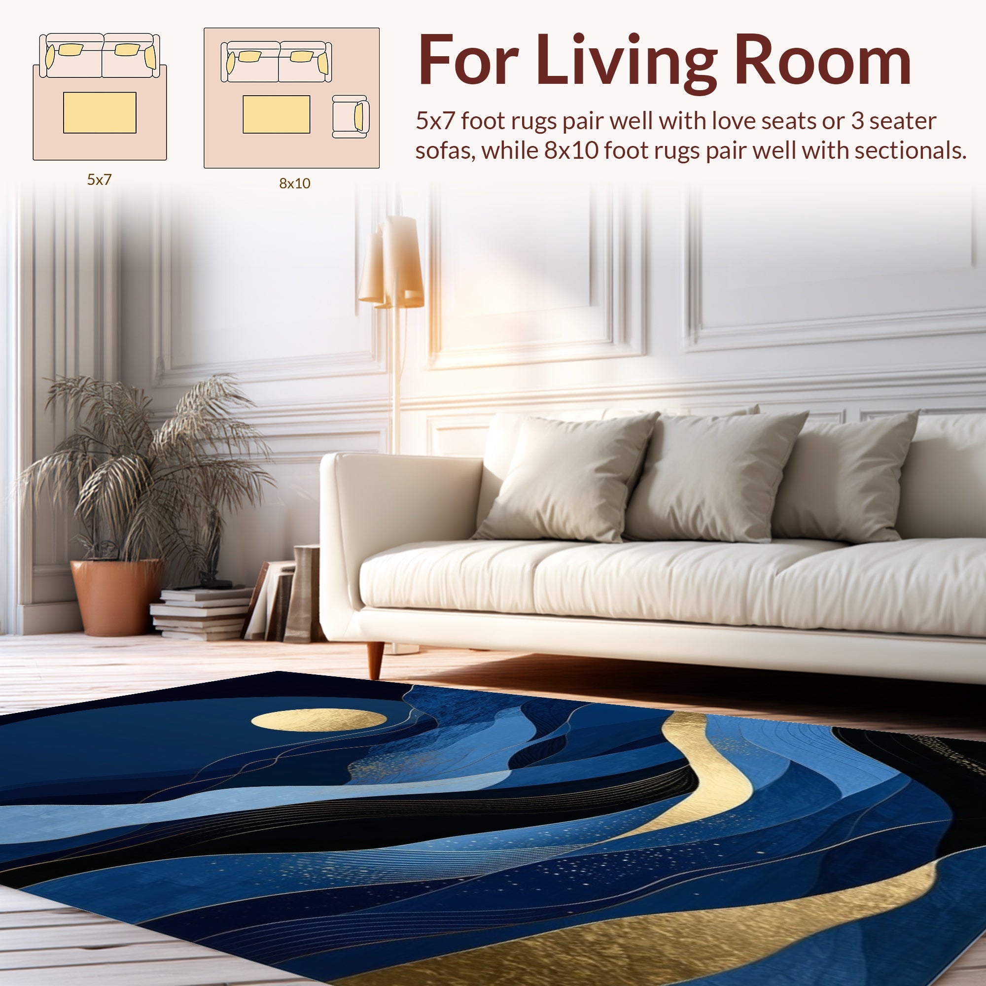 Abstract Night Sky Scenic Landscape Rug