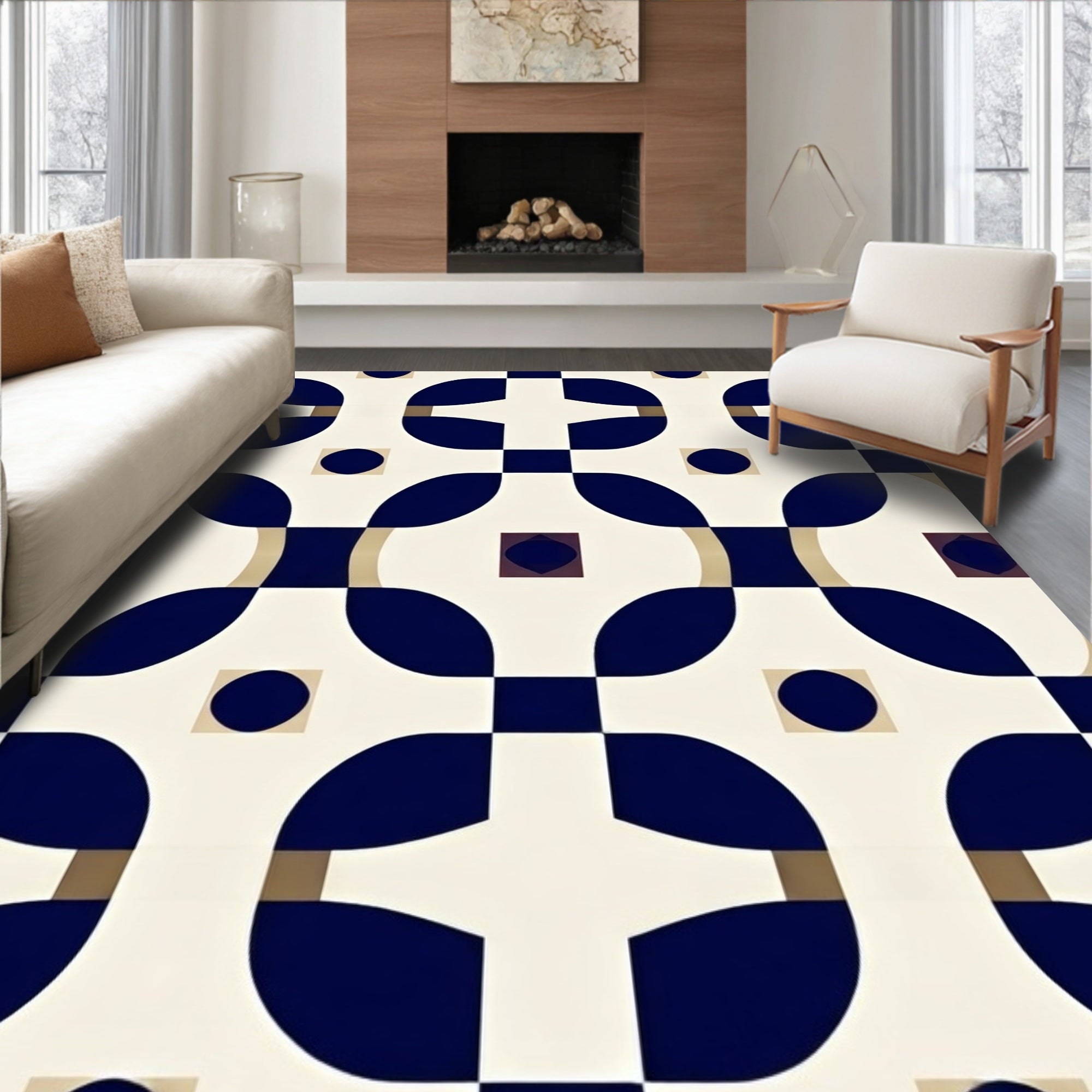 Abstract Geometric Pattern Rug