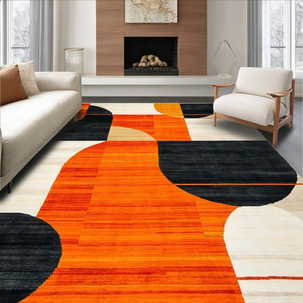 Abstract Geometric Circles Rug