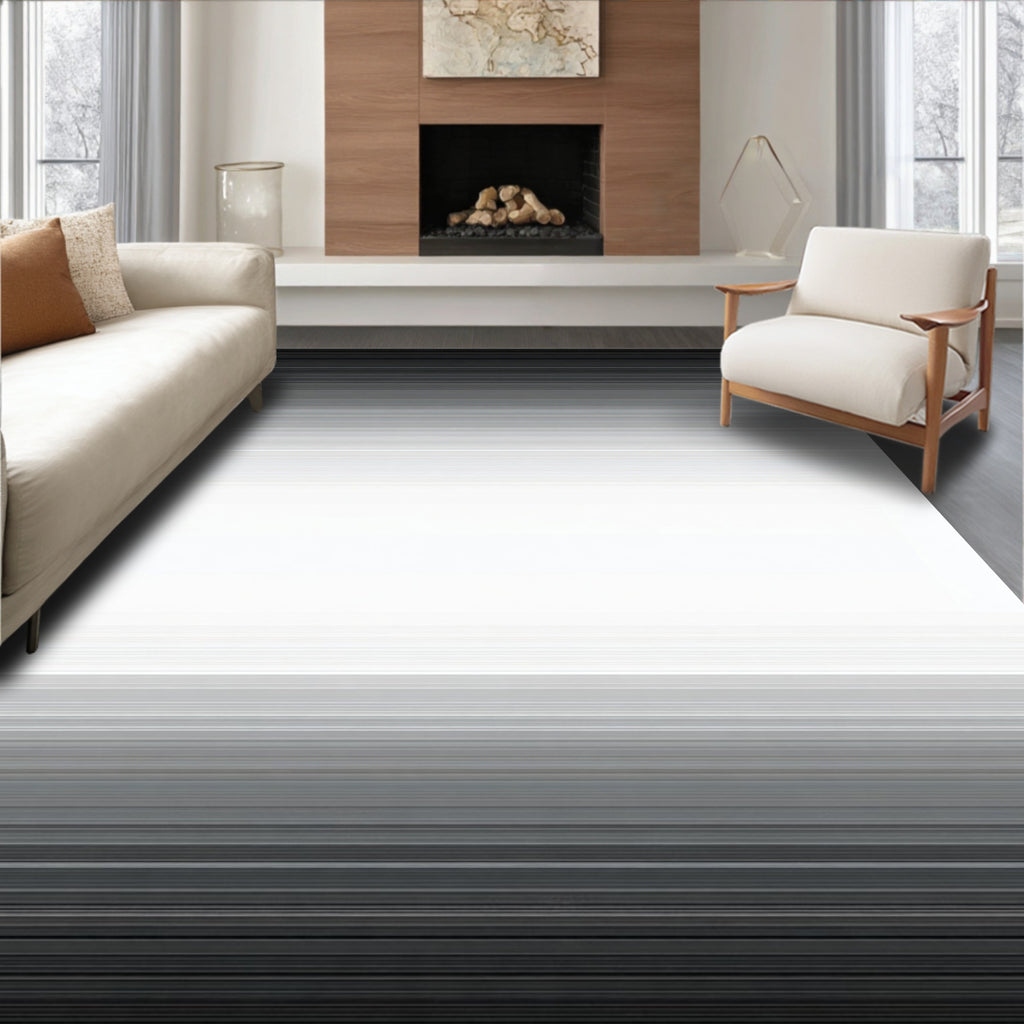 Abstract Gradient Striped Pattern Rug